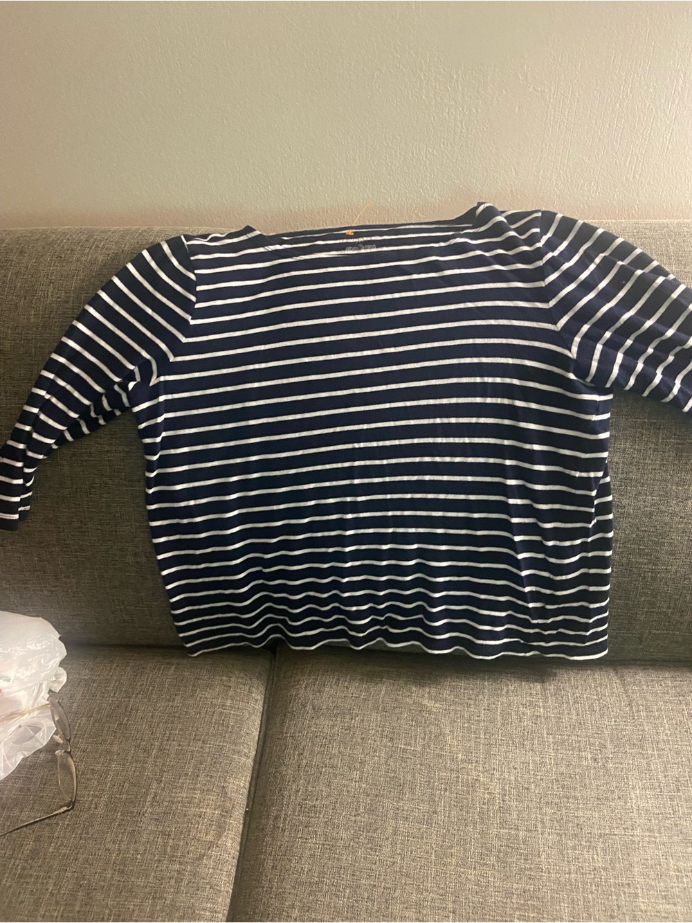 Talbot’s Navy and White Striped Long Sleeve Tee size XL